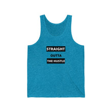 Load image into Gallery viewer, Hustler Straight Outta Unisex Jersey Tank
