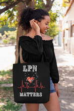 Load image into Gallery viewer, Nurse  Tote Bag (LPN) Black
