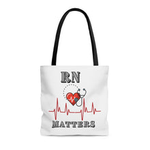 Load image into Gallery viewer, Nurse Tote Bag (RN) White
