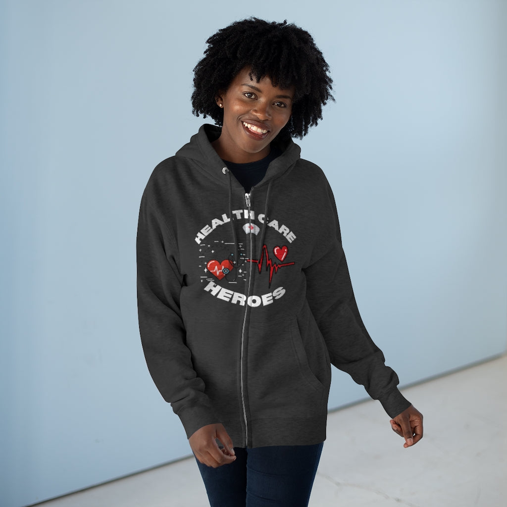 Nurse Health care Heroes Unisex Full Zip Hoodie